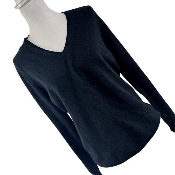 CHARTER CLUB! 100% CASHMERE! BLACK FINE KNIT V-NECK LING SLEEVE SWEATER! SZ XL - Picture 11 of 11